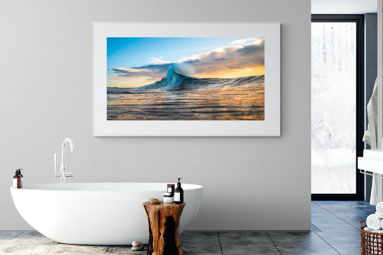 Wave Flare-Wall_Art-180 x 110cm-Framed Print-White-Pixalot