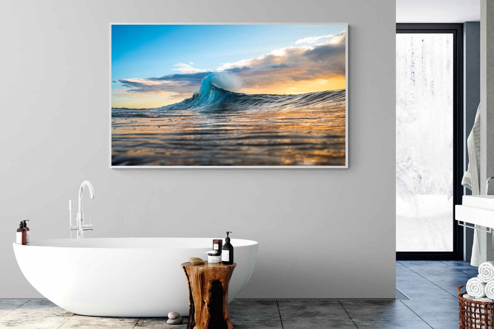 Wave Flare-Wall_Art-180 x 110cm-Mounted Canvas-White-Pixalot