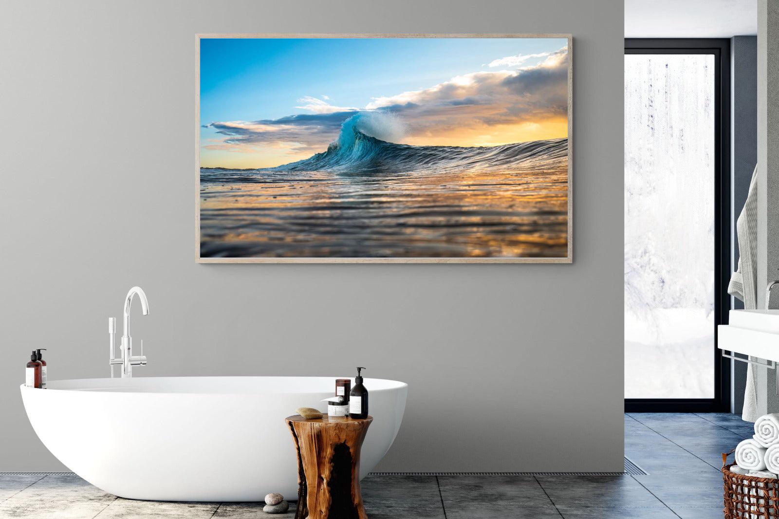 Wave Flare-Wall_Art-180 x 110cm-Mounted Canvas-Wood-Pixalot