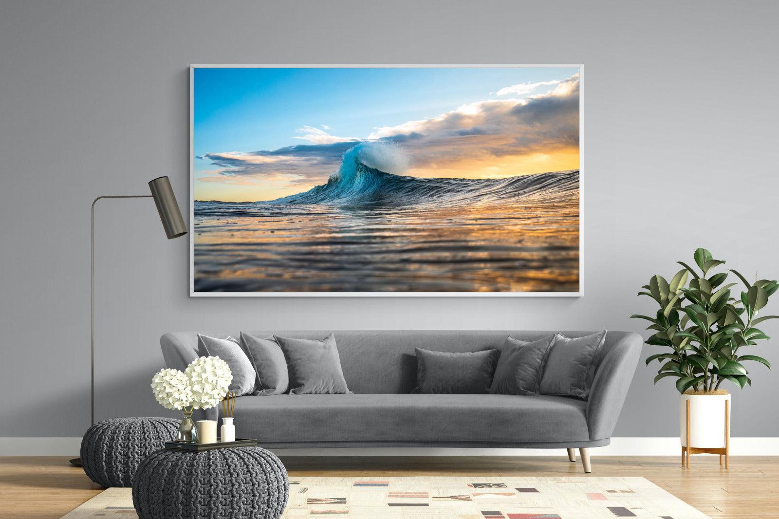 Wave Flare-Wall_Art-220 x 130cm-Mounted Canvas-White-Pixalot