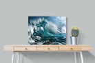 Wave-Wall_Art-80 x 60cm-Mounted Canvas-No Frame-Pixalot