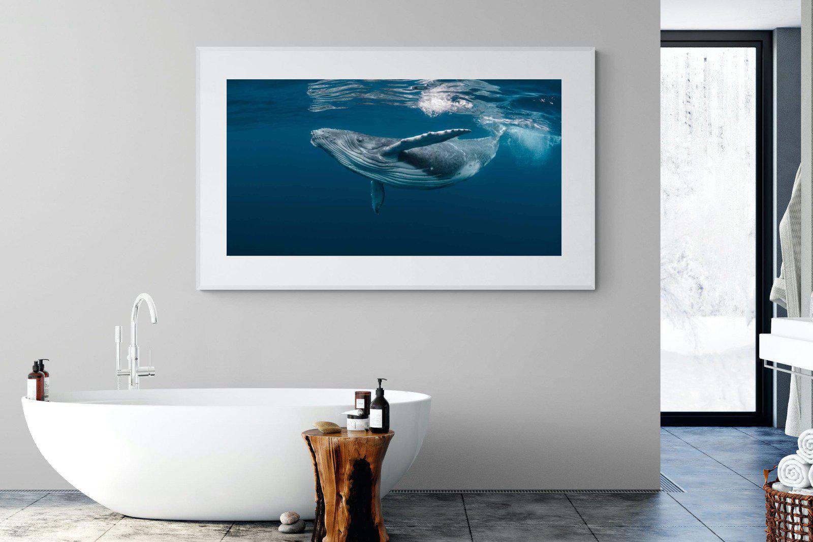 Whale-Wall_Art-180 x 110cm-Framed Print-White-Pixalot