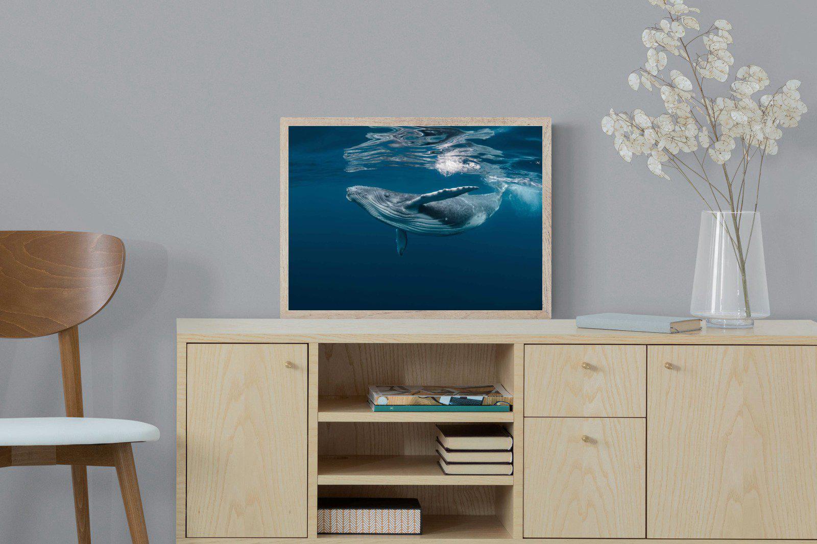 Whale-Wall_Art-60 x 45cm-Mounted Canvas-Wood-Pixalot
