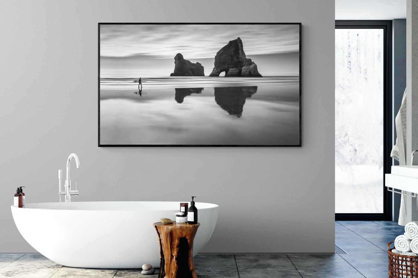 Wharariki-Wall_Art-180 x 110cm-Mounted Canvas-Black-Pixalot