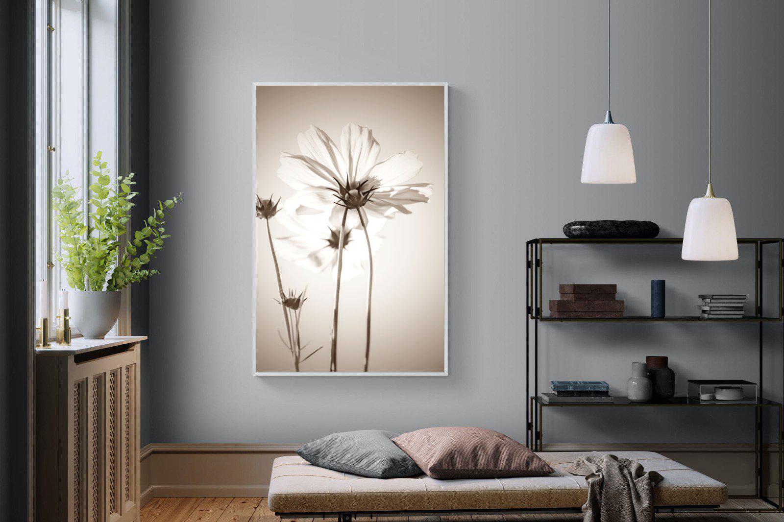 White Cosmos-Wall_Art-120 x 180cm-Mounted Canvas-White-Pixalot