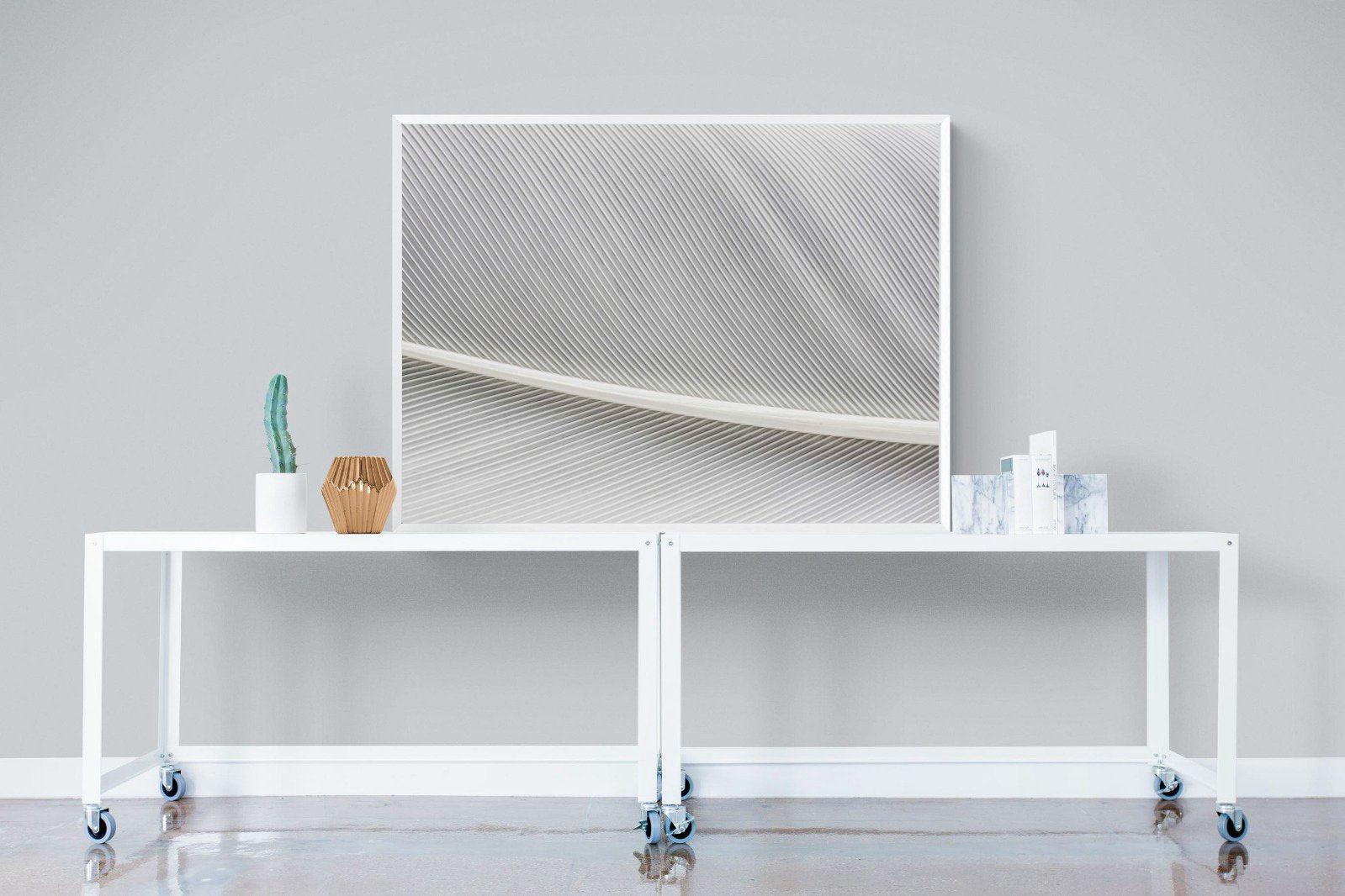 White Feather-Wall_Art-120 x 90cm-Mounted Canvas-White-Pixalot