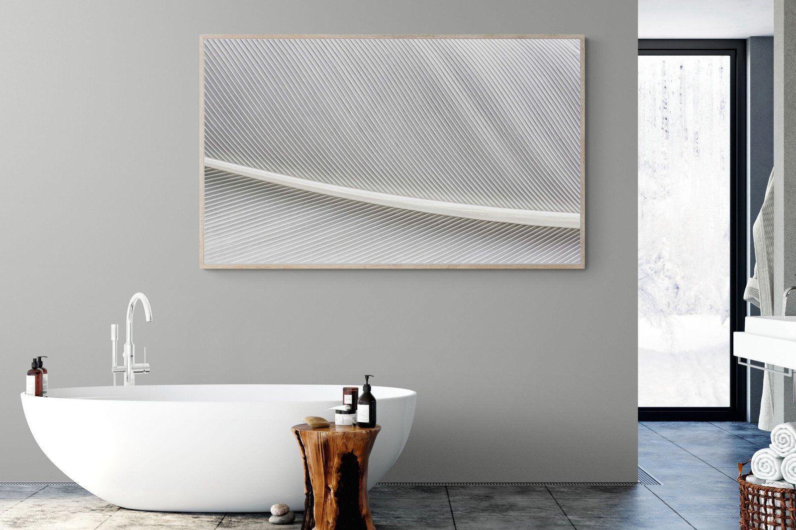 White Feather-Wall_Art-180 x 110cm-Mounted Canvas-Wood-Pixalot