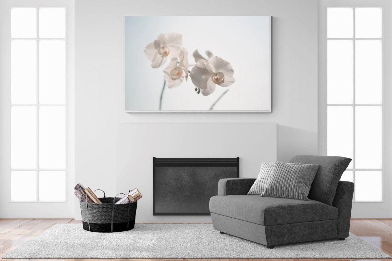 White Moth Orchid-Wall_Art-150 x 100cm-Mounted Canvas-White-Pixalot