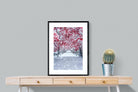 White On Red-Wall_Art-60 x 80cm-Framed Print-Black-Pixalot