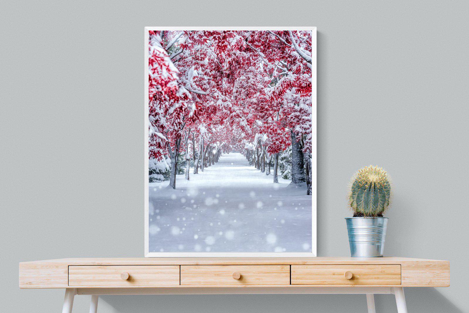 White On Red-Wall_Art-75 x 100cm-Mounted Canvas-White-Pixalot