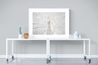 White Peacock-Wall_Art-120 x 90cm-Framed Print-White-Pixalot