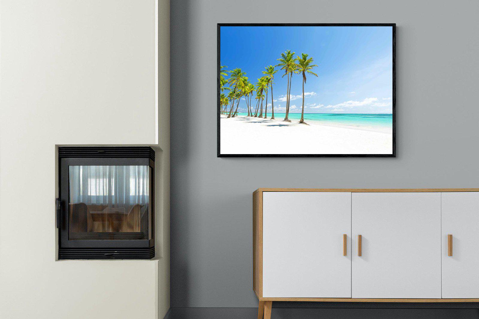 White Sand-Wall_Art-100 x 75cm-Mounted Canvas-Black-Pixalot