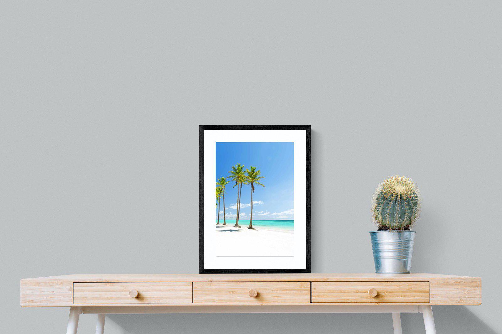 White Sand-Wall_Art-45 x 60cm-Framed Print-Black-Pixalot