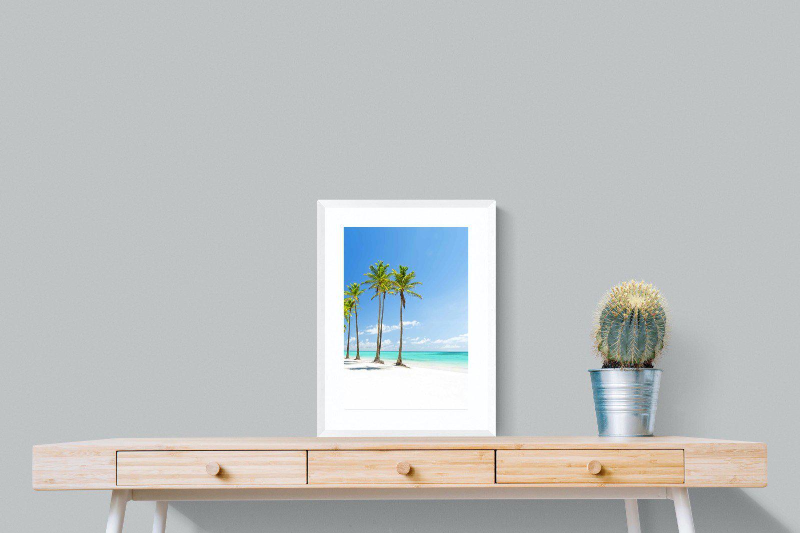 White Sand-Wall_Art-45 x 60cm-Framed Print-White-Pixalot