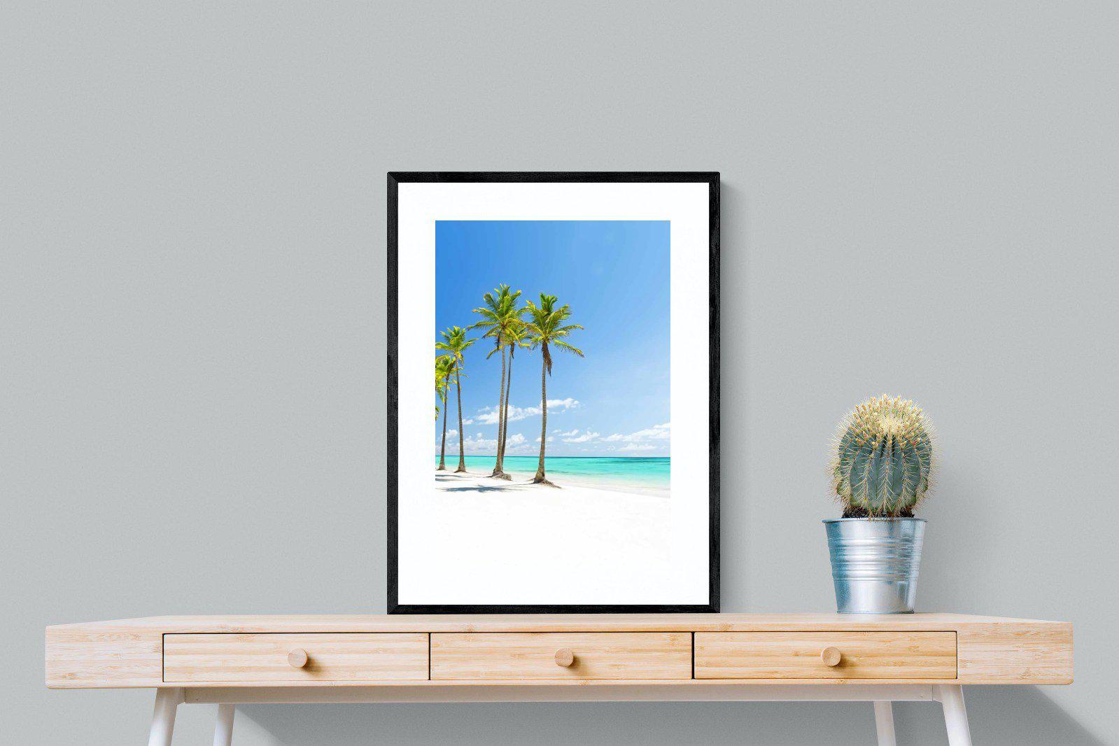 White Sand-Wall_Art-60 x 80cm-Framed Print-Black-Pixalot