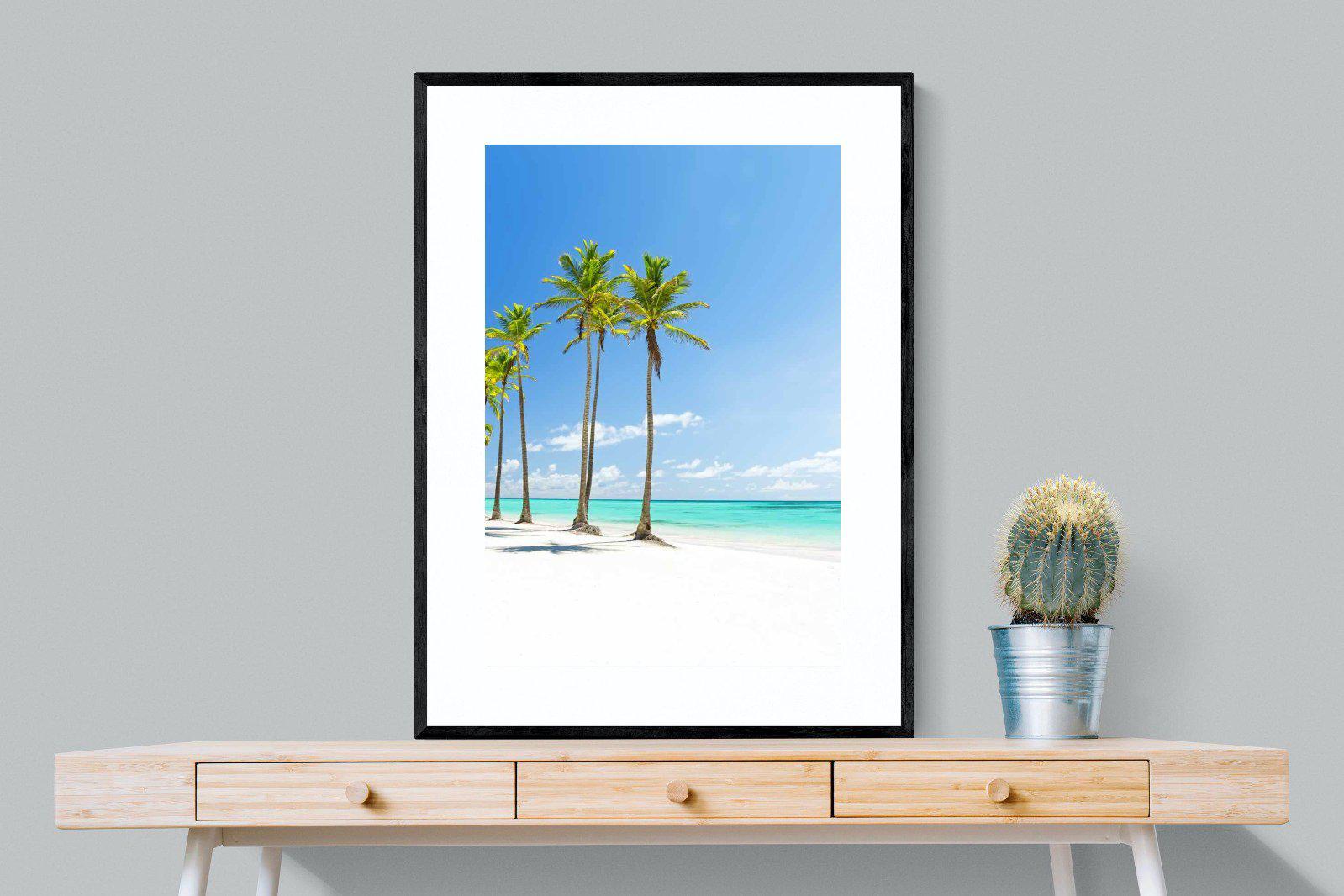 White Sand-Wall_Art-75 x 100cm-Framed Print-Black-Pixalot