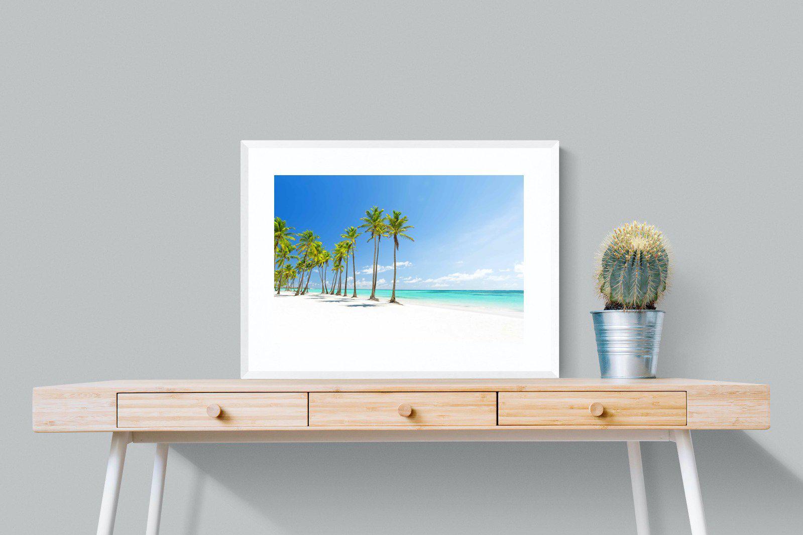 White Sand-Wall_Art-80 x 60cm-Framed Print-White-Pixalot