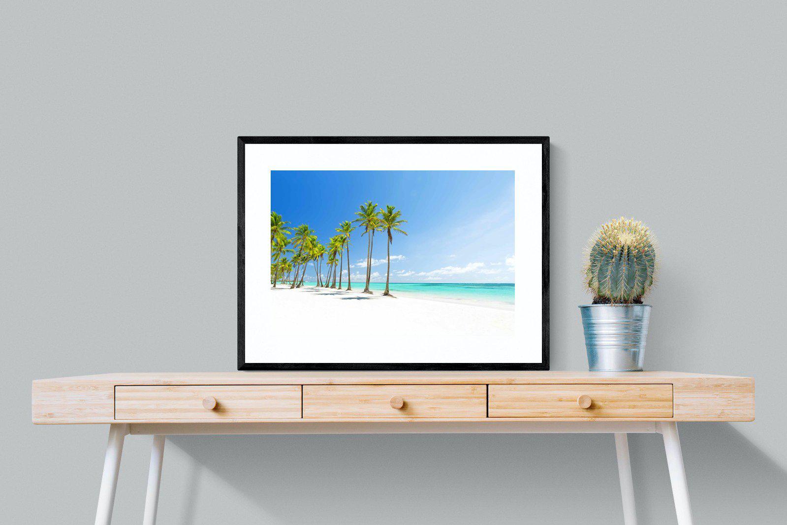 White Sand-Wall_Art-80 x 60cm-Framed Print-Black-Pixalot