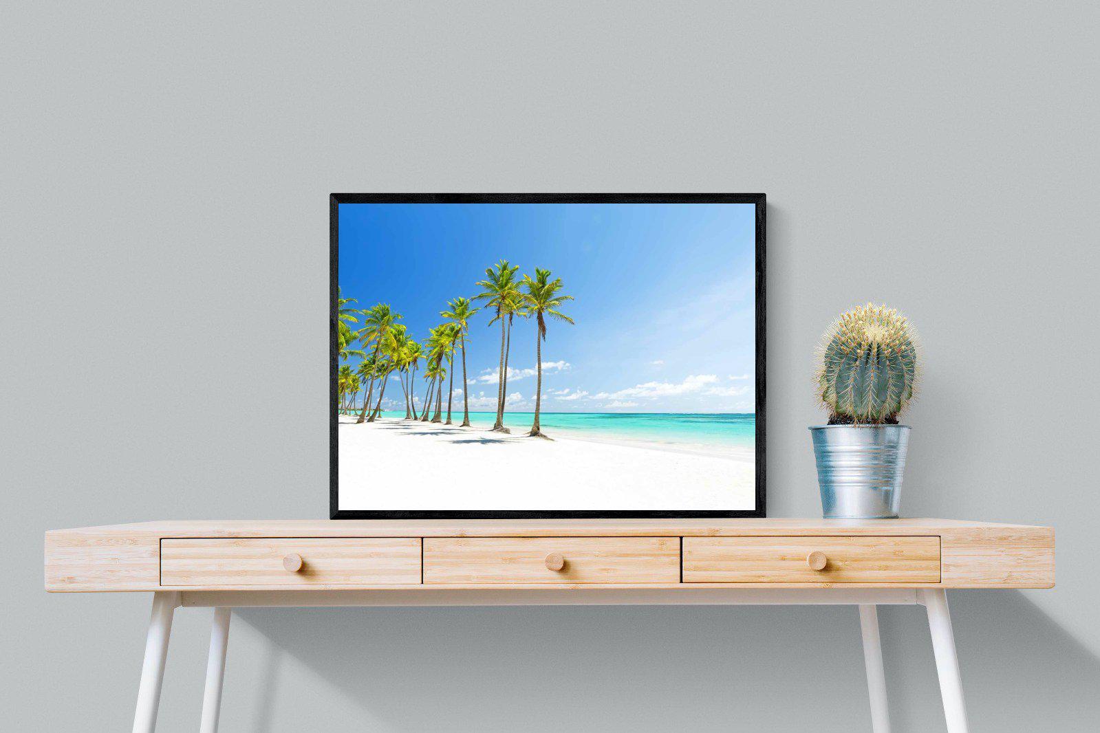 White Sand-Wall_Art-80 x 60cm-Mounted Canvas-Black-Pixalot