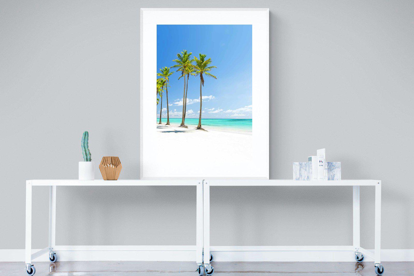 White Sand-Wall_Art-90 x 120cm-Framed Print-White-Pixalot