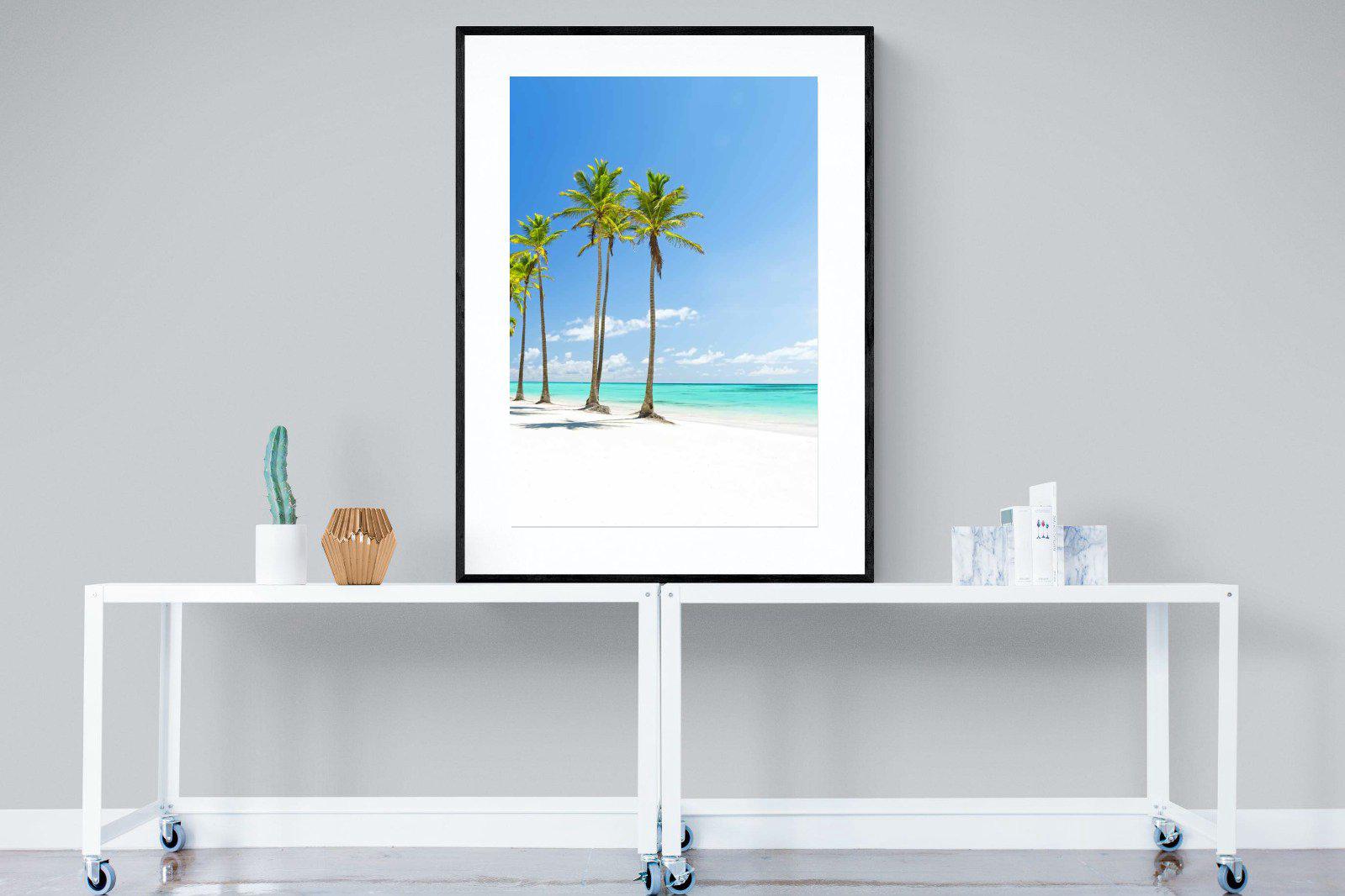 White Sand-Wall_Art-90 x 120cm-Framed Print-Black-Pixalot