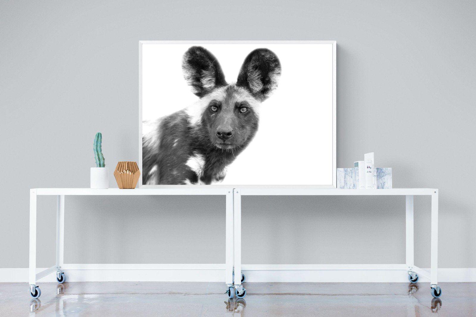 Wild Dog-Wall_Art-120 x 90cm-Mounted Canvas-White-Pixalot