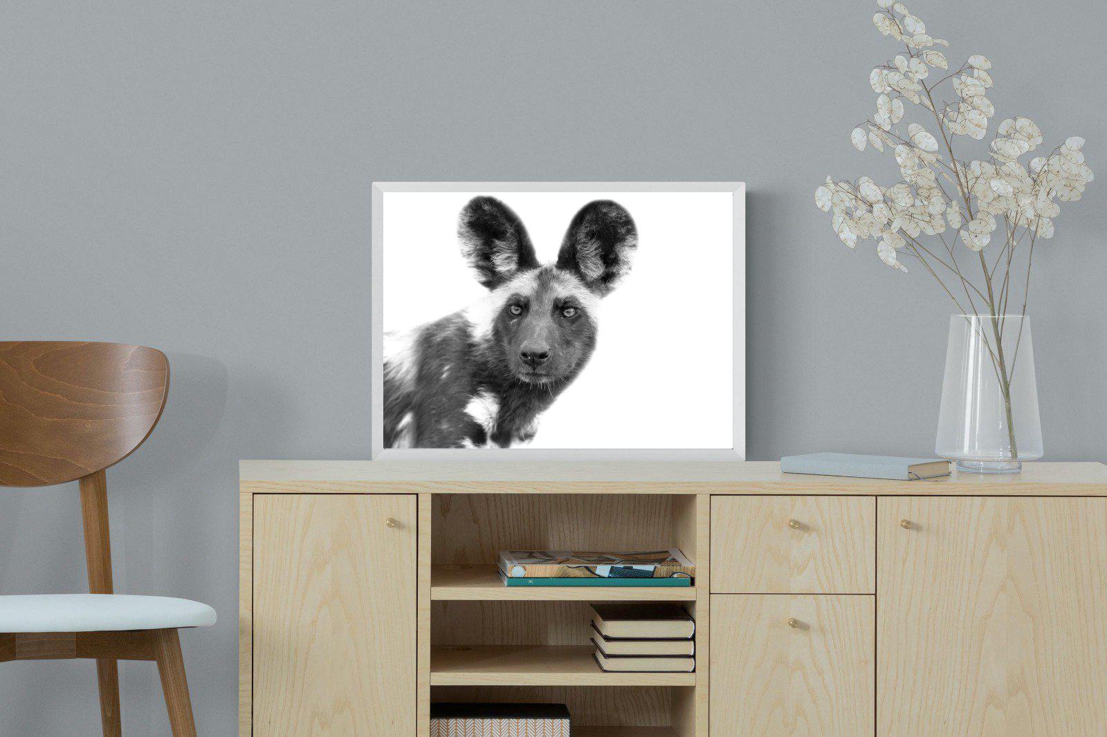 Wild Dog-Wall_Art-60 x 45cm-Mounted Canvas-White-Pixalot