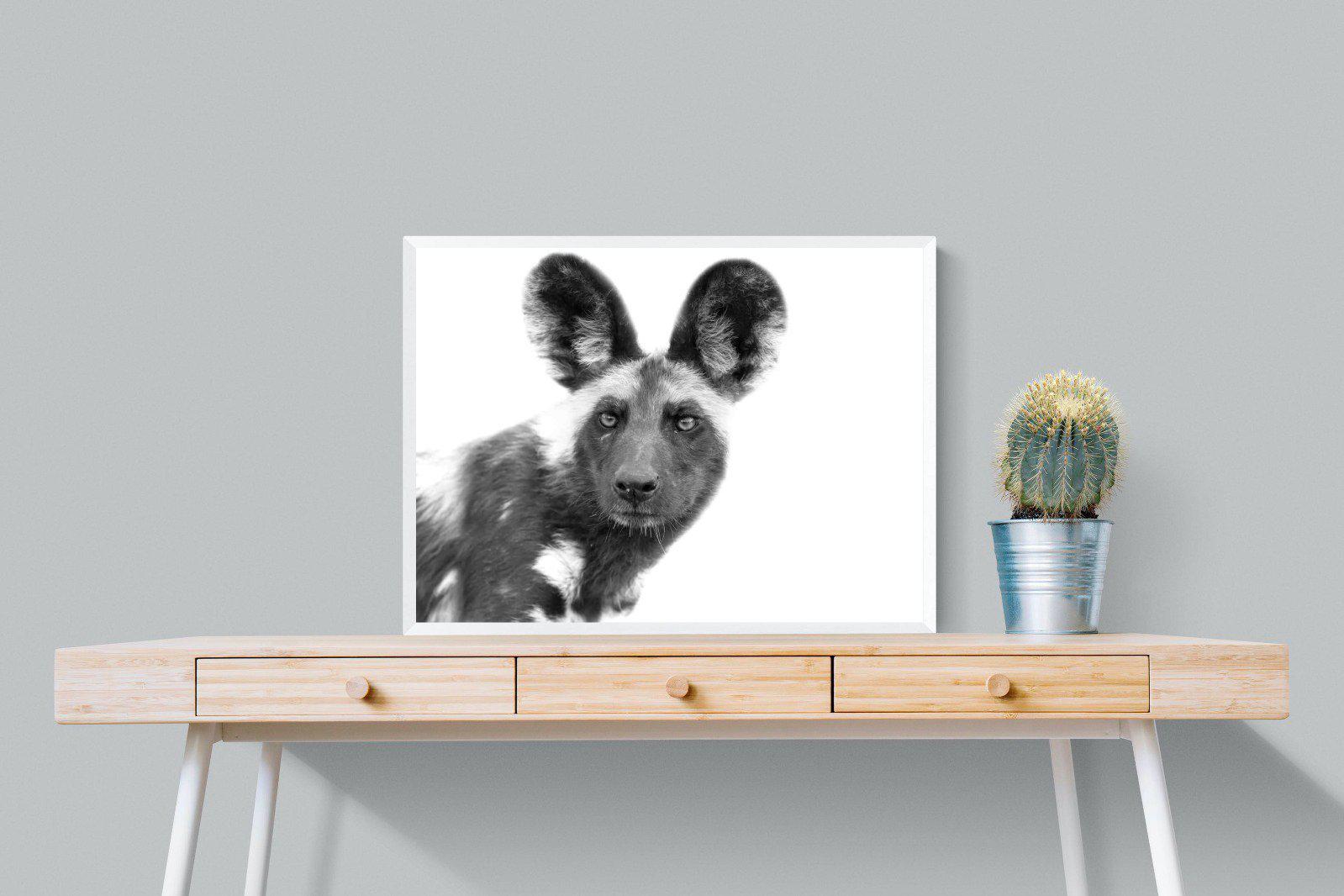 Wild Dog-Wall_Art-80 x 60cm-Mounted Canvas-White-Pixalot