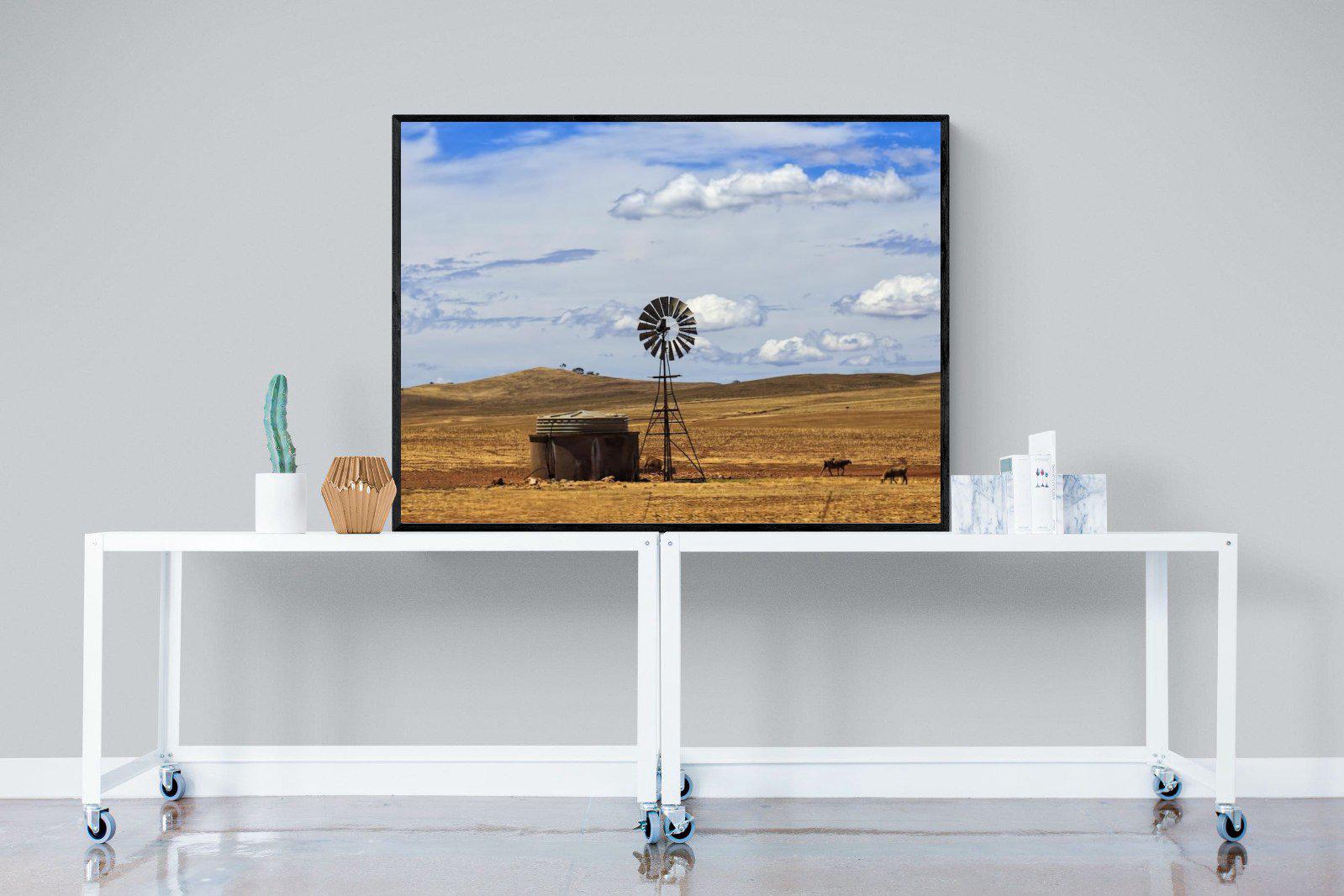 Windmill-Wall_Art-120 x 90cm-Mounted Canvas-Black-Pixalot