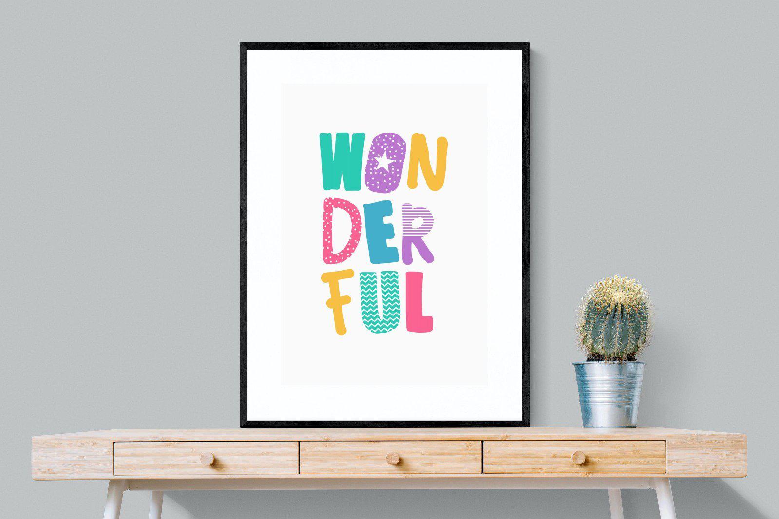 Wonderful-Wall_Art-75 x 100cm-Framed Print-Black-Pixalot