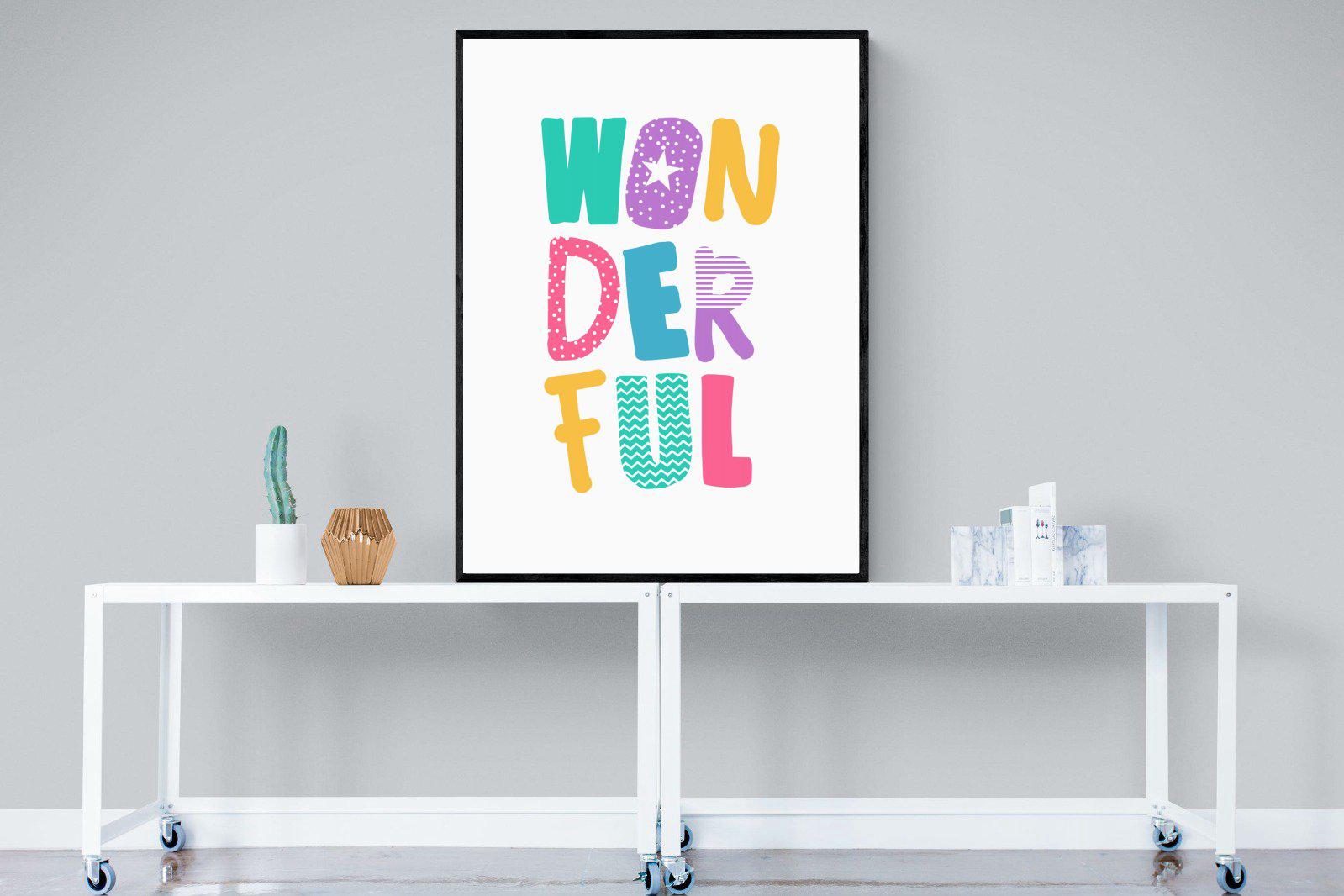 Wonderful-Wall_Art-90 x 120cm-Mounted Canvas-Black-Pixalot