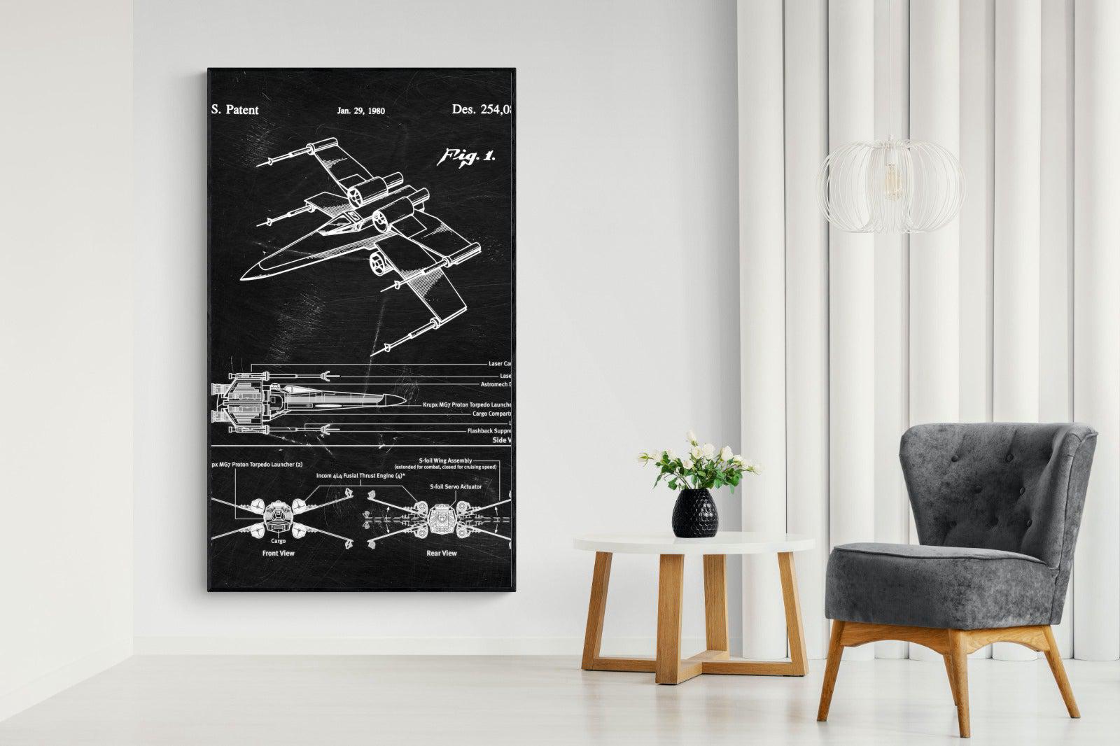 X-Wing Blueprint-Wall_Art-Pixalot