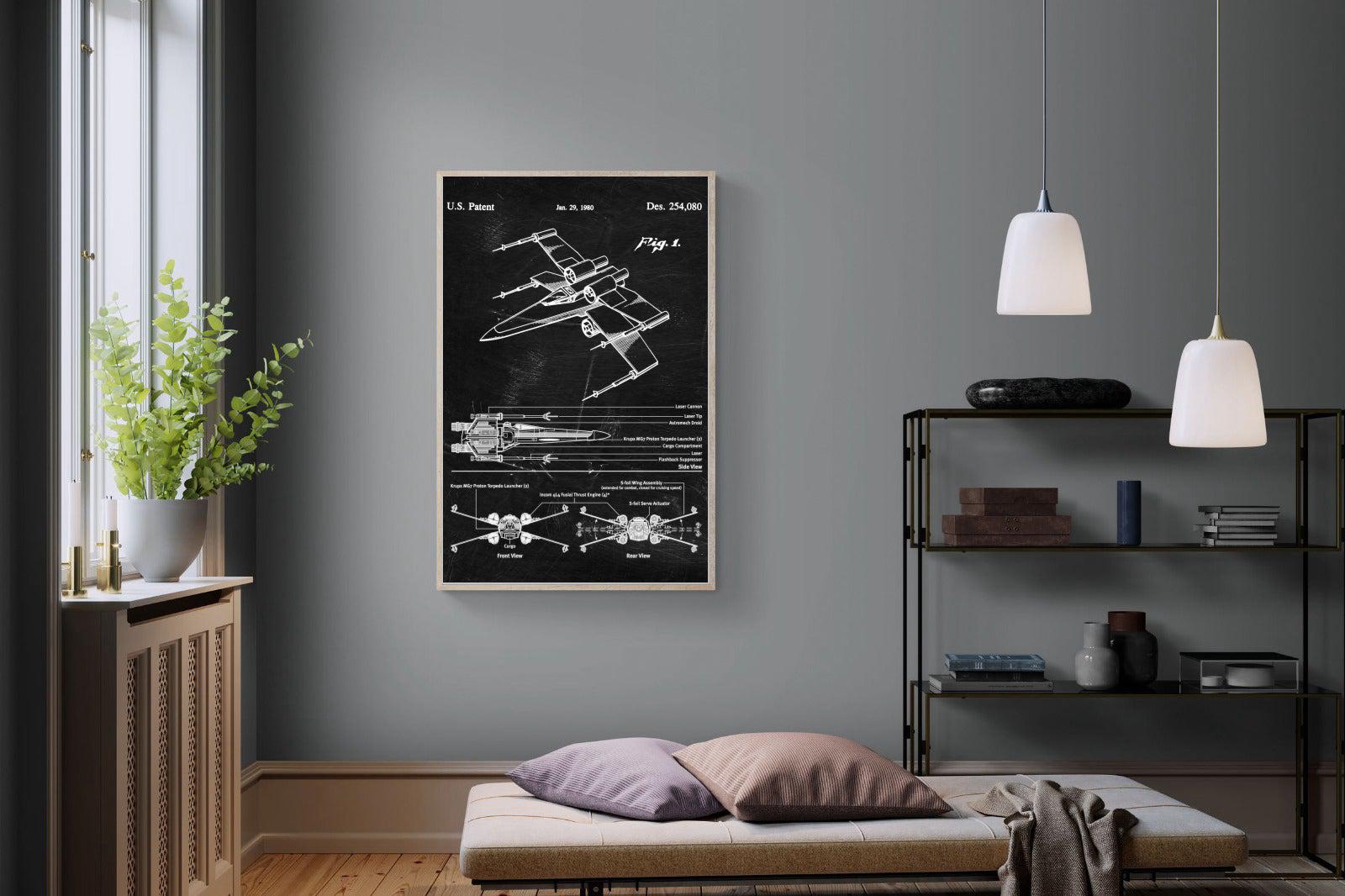 X-Wing Blueprint-Wall_Art-Pixalot