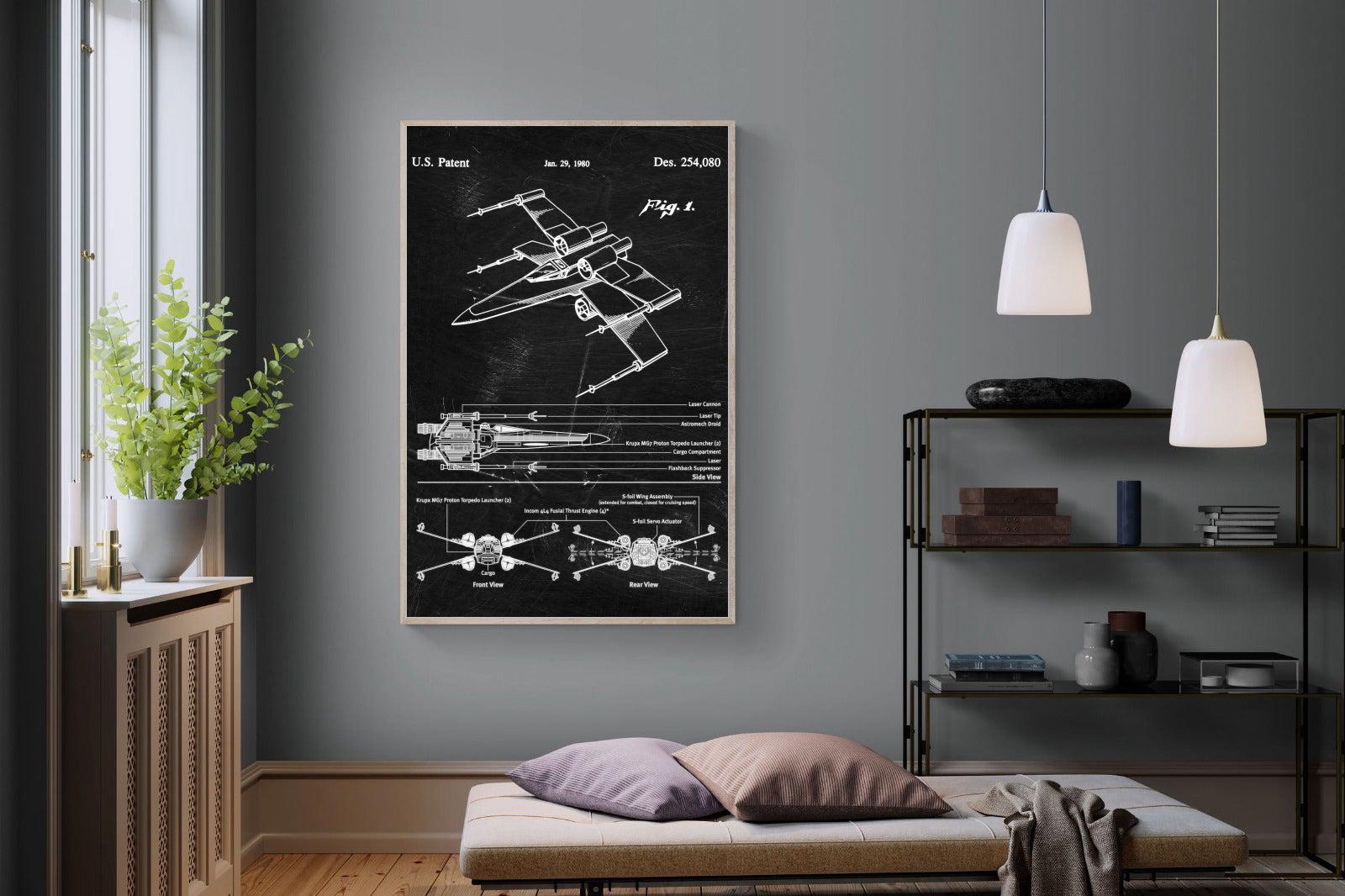 X-Wing Blueprint-Wall_Art-Pixalot