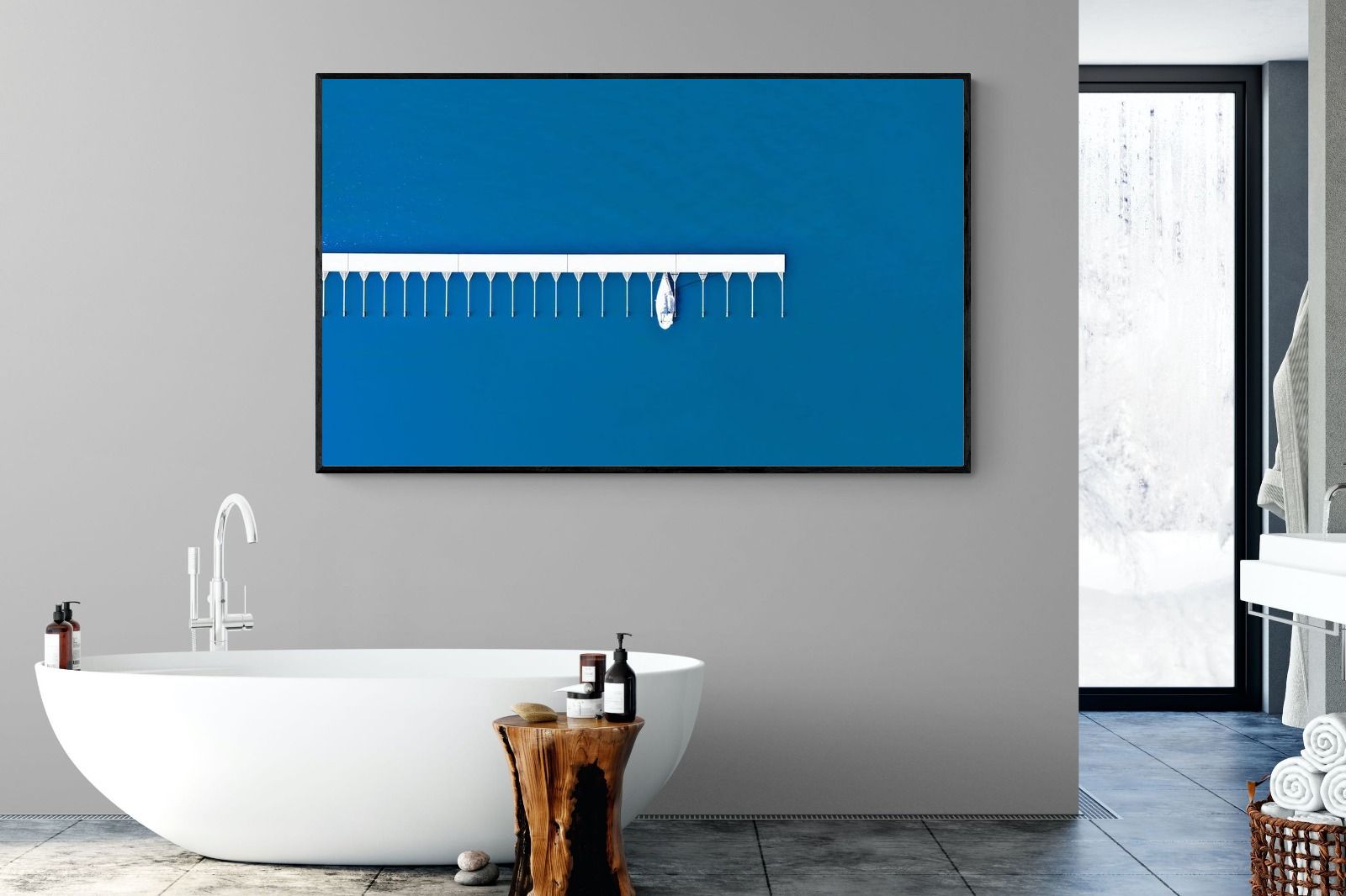 Yacht Club-Wall_Art-180 x 110cm-Mounted Canvas-Black-Pixalot