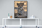 Young Cheetah-Wall_Art-90 x 120cm-Mounted Canvas-Black-Pixalot