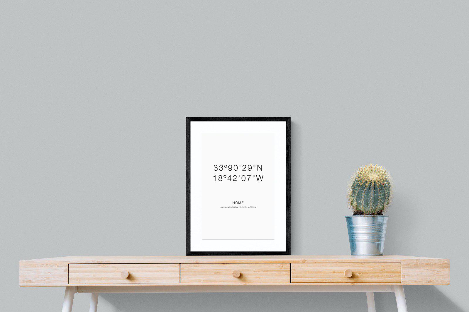 Your Home Coordinates-Wall_Art-45 x 60cm-Framed Print-Black-Pixalot