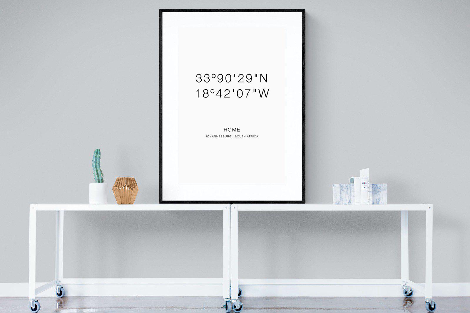 Your Home Coordinates-Wall_Art-90 x 120cm-Framed Print-Black-Pixalot