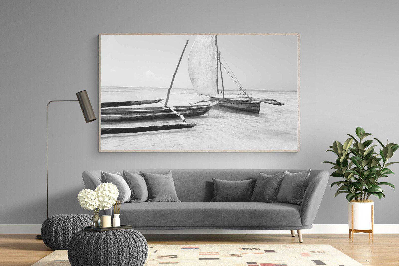 Zanzibar Fishing Boats-Wall_Art-220 x 130cm-Mounted Canvas-Wood-Pixalot