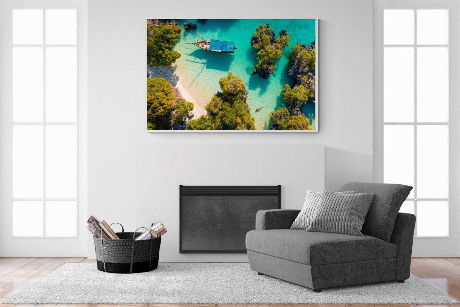 Zanzibar-Wall_Art-150 x 100cm-Mounted Canvas-White-Pixalot