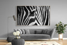 Zebra Eye-Wall_Art-220 x 130cm-Mounted Canvas-Wood-Pixalot