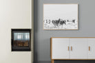 Zebra Herd-Wall_Art-100 x 75cm-Mounted Canvas-Wood-Pixalot