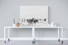 Zebra Herd-Wall_Art-120 x 90cm-Mounted Canvas-No Frame-Pixalot