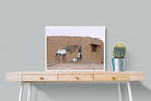 Zebra Washing Line-Wall_Art-80 x 60cm-Mounted Canvas-White-Pixalot