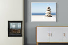 Zen Stones-Wall_Art-100 x 75cm-Mounted Canvas-White-Pixalot