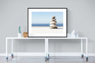 Zen Stones-Wall_Art-120 x 90cm-Framed Print-Black-Pixalot