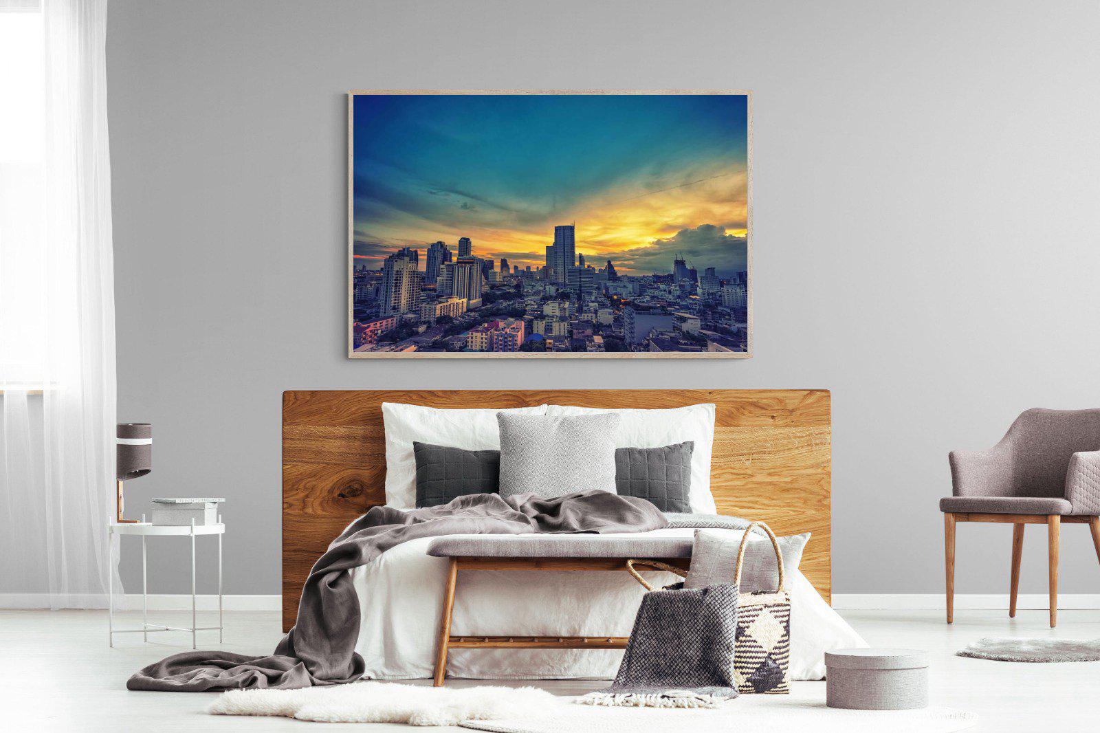 Joburg Sunrise-Wall_Art-150 x 100cm-Mounted Canvas-Wood-Pixalot