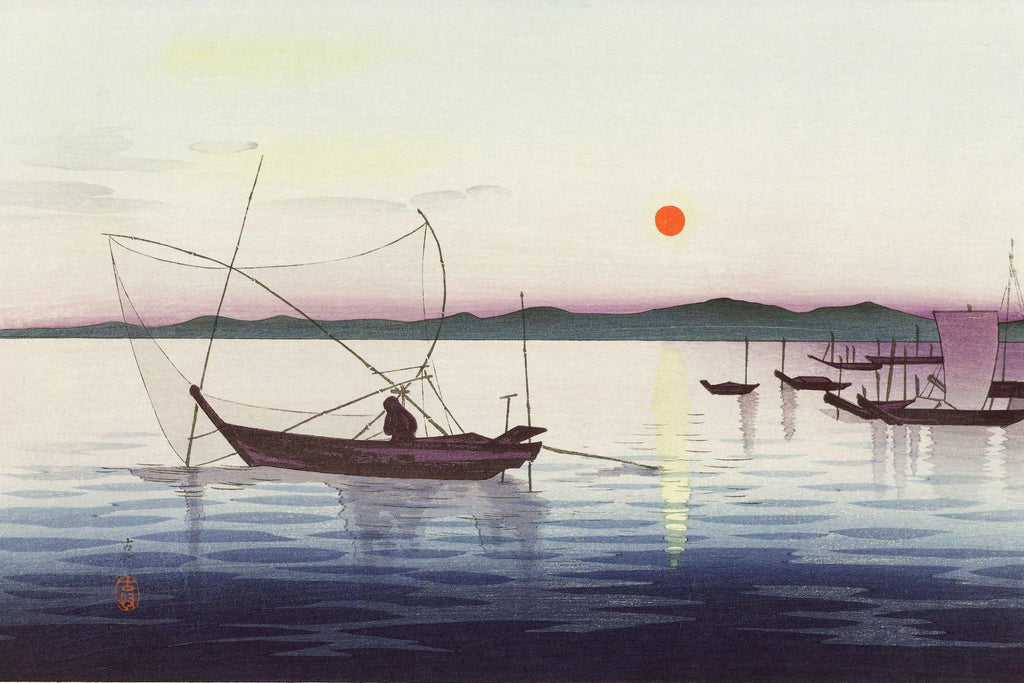 Boats & Setting Sun-Wall_Art-Pixalot