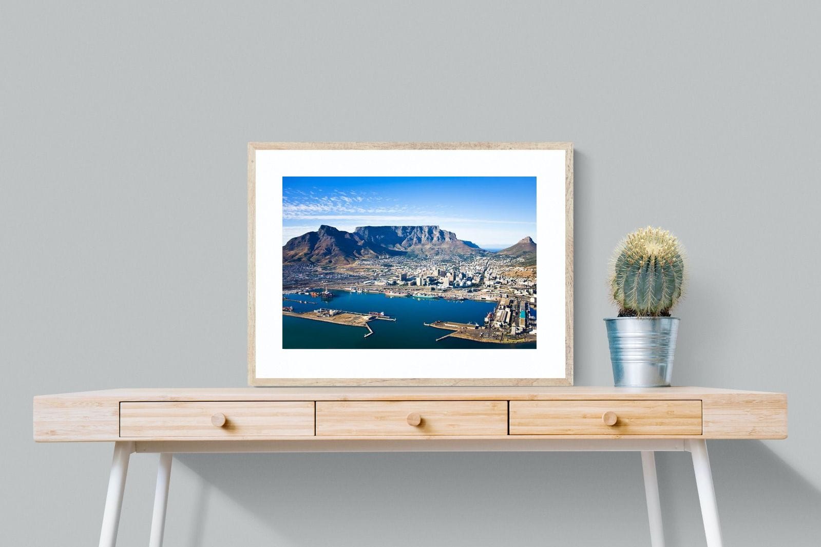 Cape Town Harbour-Wall_Art-80 x 60cm-Framed Print-Wood-Pixalot