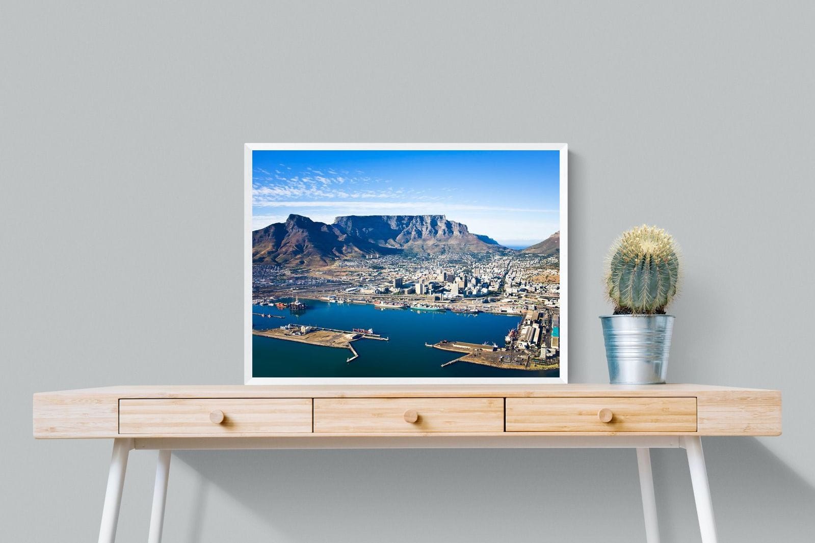 Cape Town Harbour-Wall_Art-80 x 60cm-Mounted Canvas-White-Pixalot
